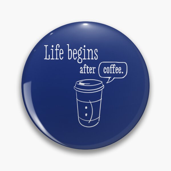 Item preview, Life begins after coffee - trendy coffee quote with takeaway cup cartoon   designed and sold by 22ndOfOctobe.