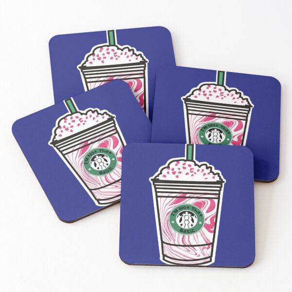 Item preview, Pink and white Coffee with “I’m not that basic logo”   designed and sold by 22ndOfOctobe.
