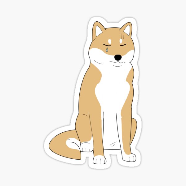 Sad Dog Stickers Redbubble - shibe ss on twitter roblox hentai