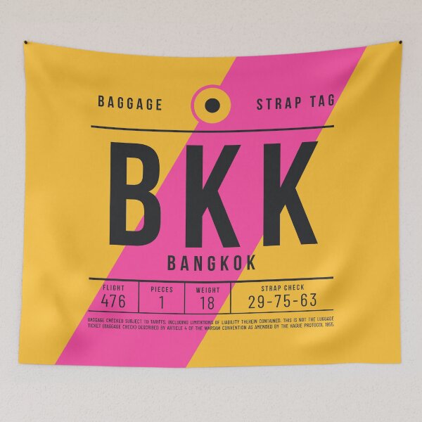 Item preview, Luggage Tag E - BKK Bangkok Thailand designed and sold by VoodooCircus.