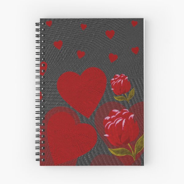 Item preview, Valentine, red heart, red rose on gray background designed and sold by homemadecreate.
