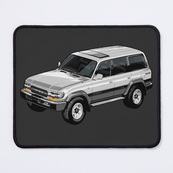 Item preview, Iconic Illustration Toyota Land Cruiser FZJ80 (80 series) silver / grey designed and sold by SketchNinja.