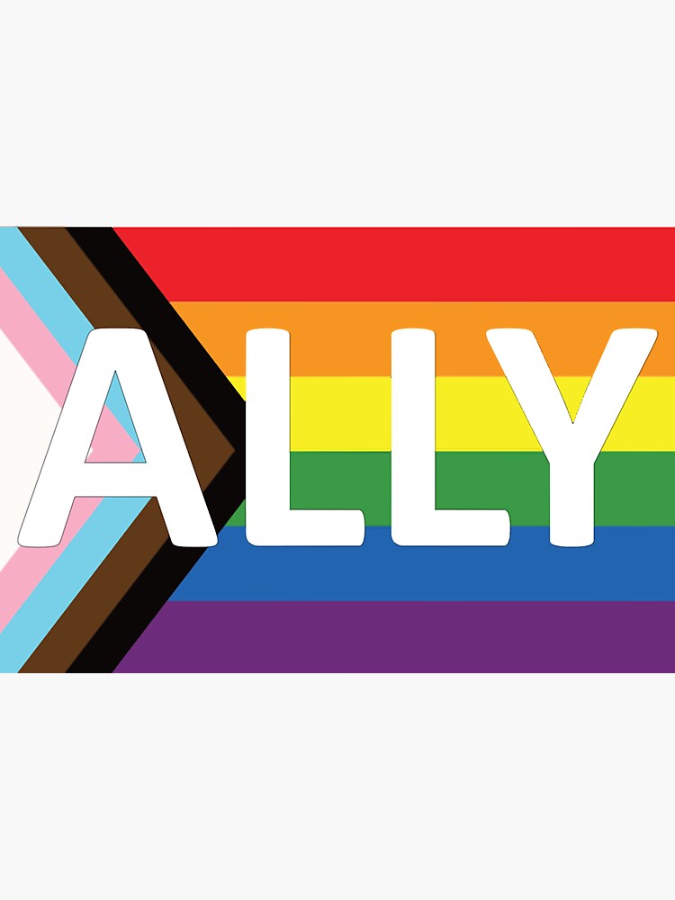 "LGBTQIA New Ally" Sticker by SammySwift | Redbubble