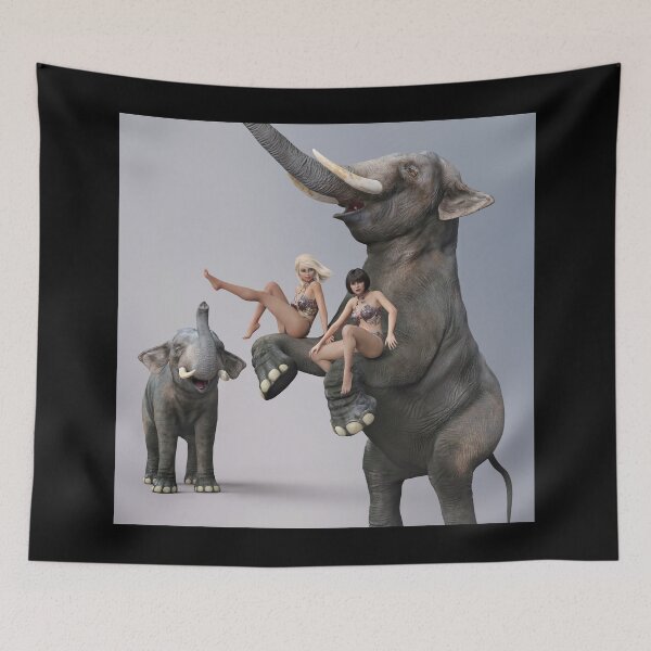 Item preview, Jungle girl with elephants designed and sold by MIRO3D.