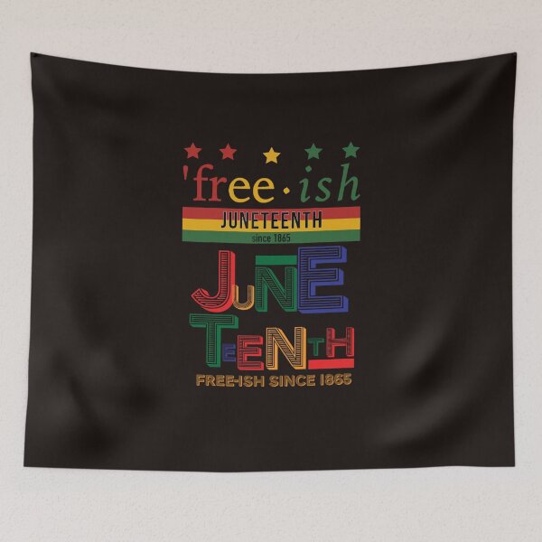 Item preview,  Free-ish since 1865 with pan african flag for Juneteenth designed and sold by SENMARO100.