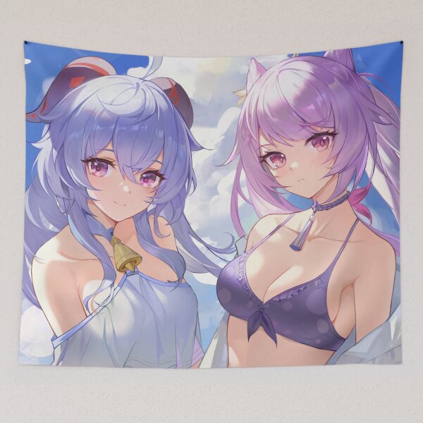 Item preview, Ganyu and Keqing in Summer Vacation designed and sold by MuraH4296.