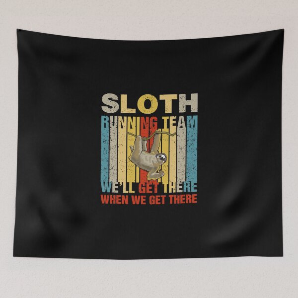 Item preview, Vintage Sloth Running Team Retro Love The Sloths Humorous Sticker designed and sold by marshacryjsy7.