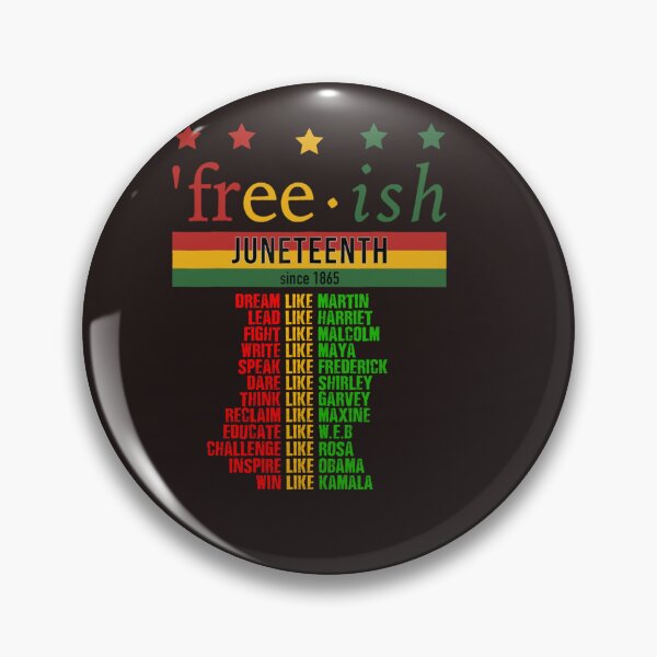 Item preview,  Free-ish since 1865 with pan african flag for Juneteenth designed and sold by SENMARO100.