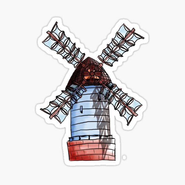 Windmil watercolor Sticker
