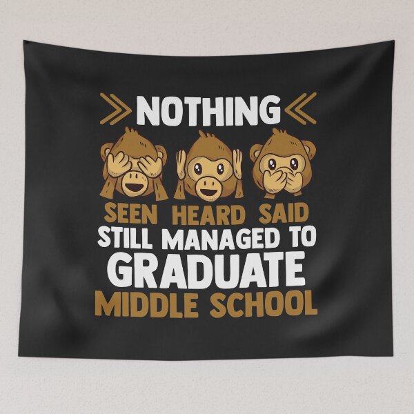 Item preview, Graduate Middle School Monkey Graduation Long Sleeve designed and sold by Corelli87.