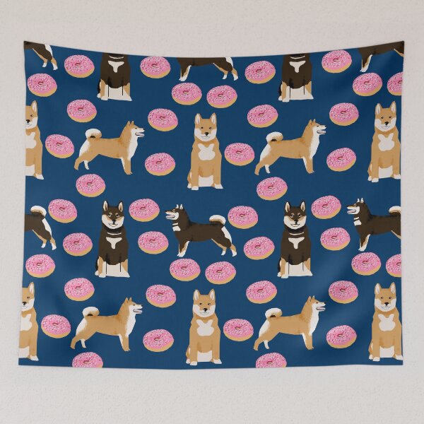 Item preview, Shiba Inu donuts food cute dog art sweet treat dogs pet portrait pattern by PetFriendly designed and sold by PetFriendly.