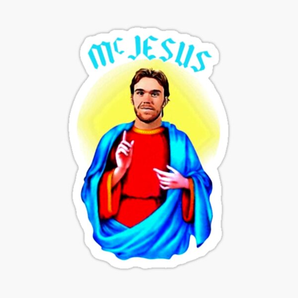 The Church of McJesus - Connor McJesus, the true hockey God! . With the new  year, come updated scriptures and T-shirts like 'Our Saviour' pictured here  . To celebrate, use the promocode 