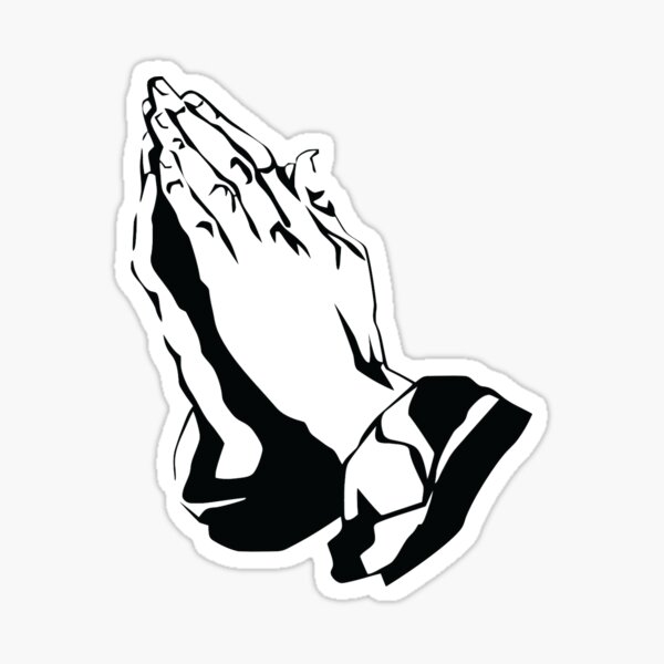Drake inspired praying hands Sticker