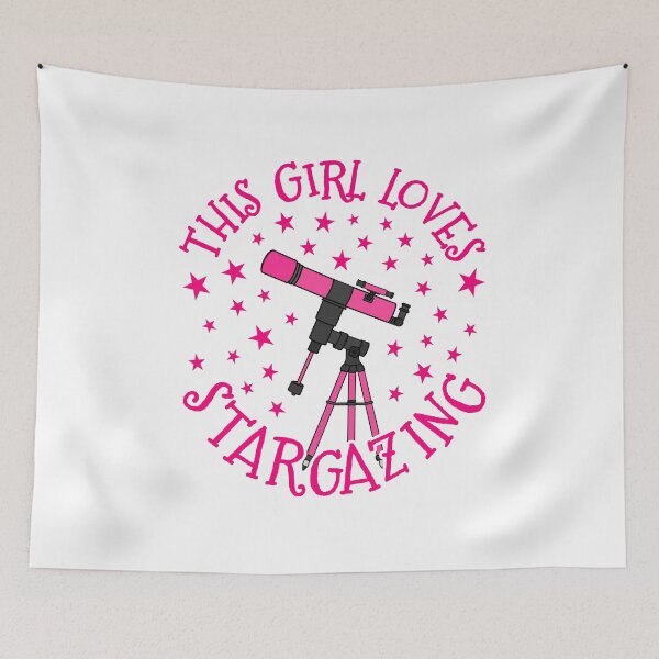 Item preview, This Girl Loves Stargazing, Female Astronomer Space Enthusiast designed and sold by doodlerob.