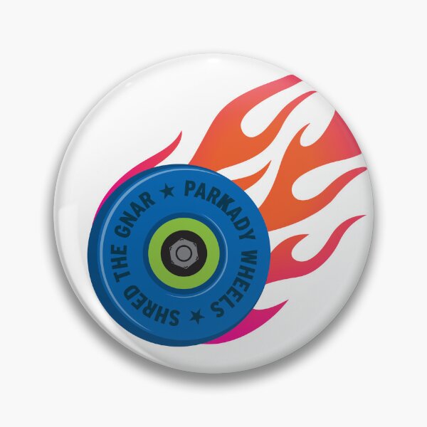 Item preview, Shred the Gnar - skate  skateboard longboard wheel with flames designed and sold by e2productions.