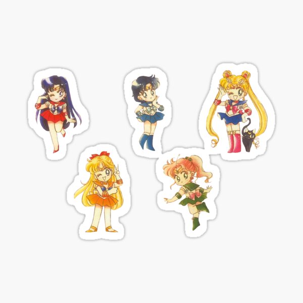 Chibi Inner Senshi Sticker Sheet Sticker