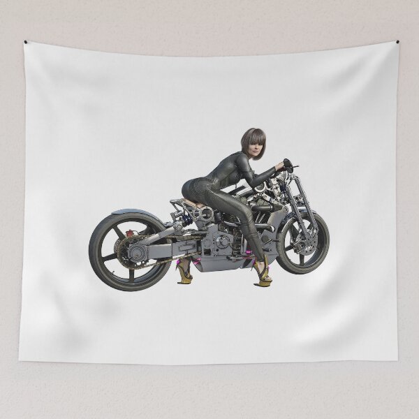 Item preview, Biker girl, woman with motorcycle designed and sold by MIRO3D.
