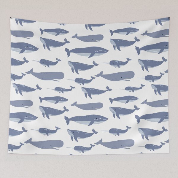 Item preview, Cute whales pattern designed and sold by piccalilli22.