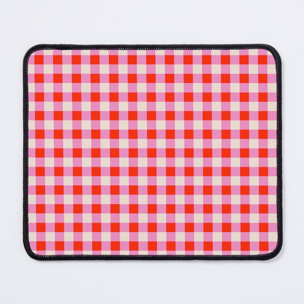 Item preview, Ruby Red and Pink Gingham Plaid Pattern designed and sold by lucybrownlane.