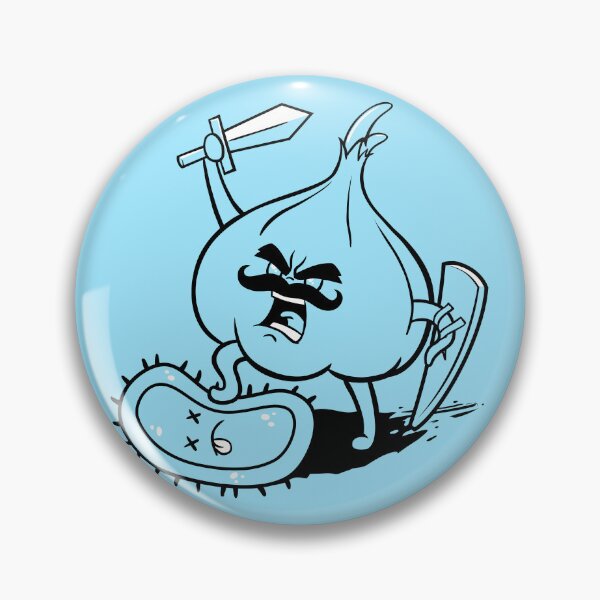 Item preview, Garlic Warrior defeat bacteria germ virus designed and sold by jonmlam.