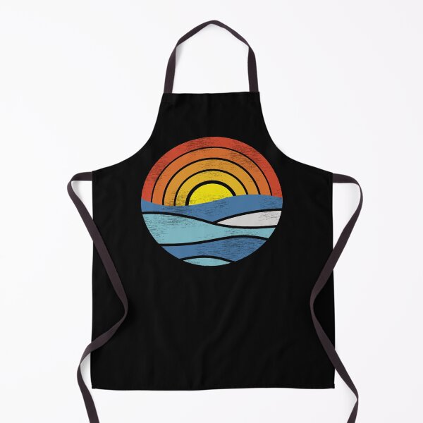 Item preview, Vintage Retro Sunset Rainbow Waves designed and sold by Rhu Creations.