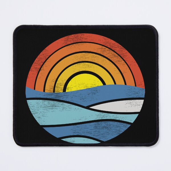 Item preview, Vintage Retro Sunset Rainbow Waves designed and sold by Rhu Creations.