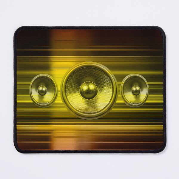 Item preview, Music speakers with gold light streaks designed and sold by steveball.