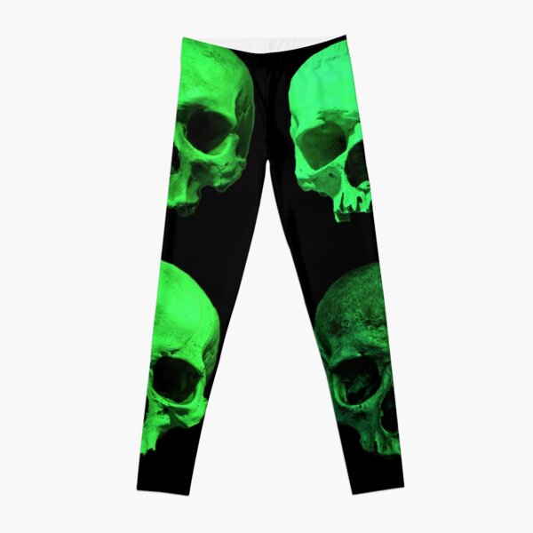 Skull quartet green Leggings