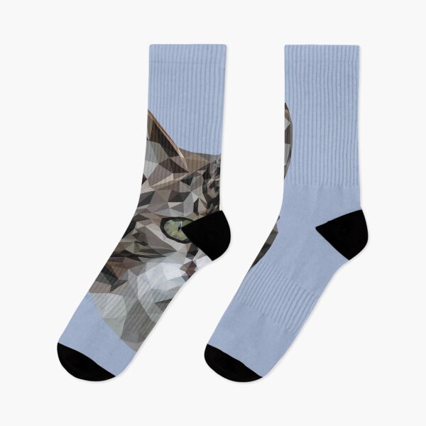 Item preview, Tabby cat lowpoly blue background designed and sold by xP42.