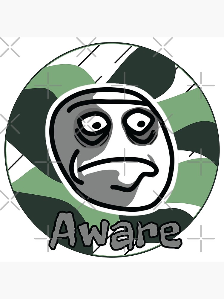 "Aware Colourful (twitch) Emote- funny Aware." Poster for Sale by ...
