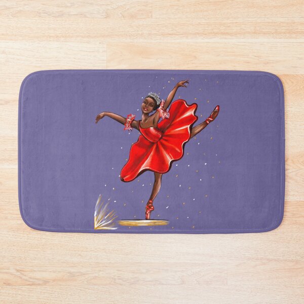 Item preview, Dance Ballet, African American ballerina dancing in red pointe shoes - ballerina dancing pirouette red tutu and pointe shoes  - brown skin ballerina designed and sold by Artonmytee.