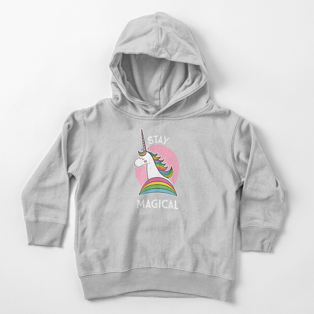 Rainbow Unicorn - Stay Magical Toddler Pullover Hoodie