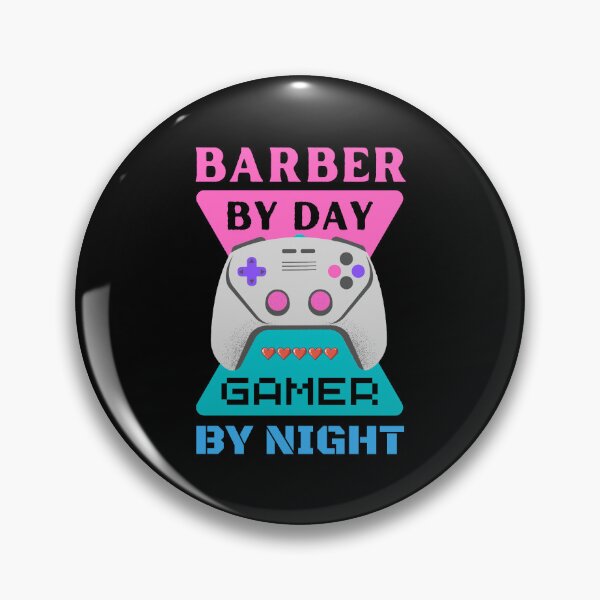 Item preview, Barber By Day Gamer By Night designed and sold by 9N20.