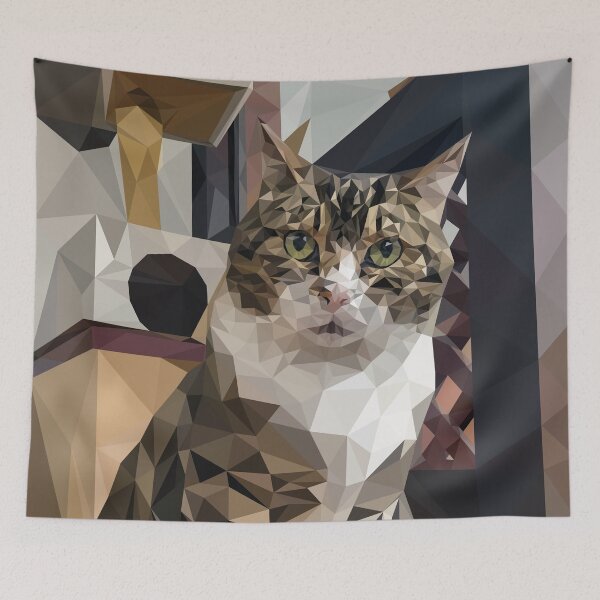 Item preview, Tabby cat lowpoly with background designed and sold by xP42.