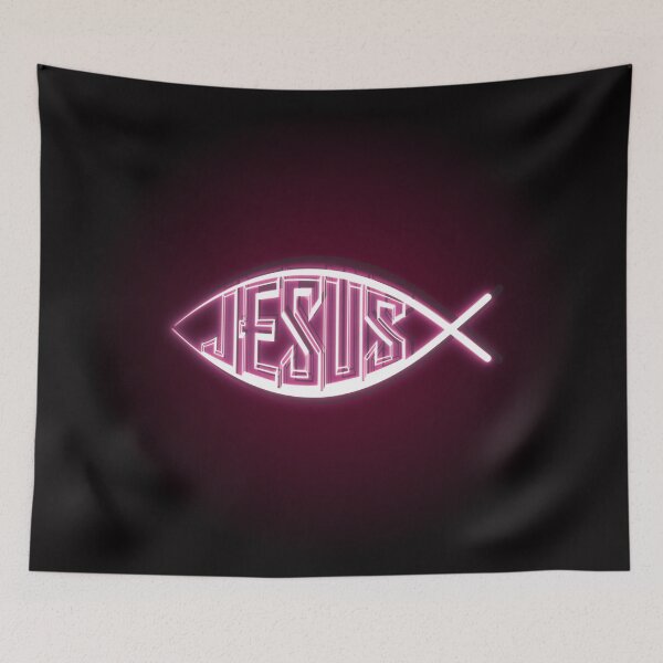 Item preview, Ichtus or Ichthys as a symbol of Christianity in neon style designed and sold by Warih.