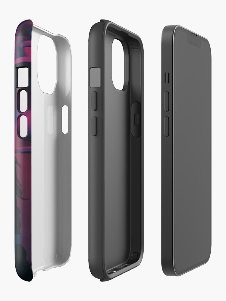 Thumbnail 2 of 4, iPhone Case, Cyberpunk in red designed and sold by Bien Design.