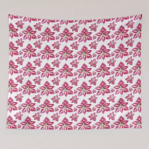 Item preview, Pink amaryllis seamless pattern designed and sold by AleFairyland.