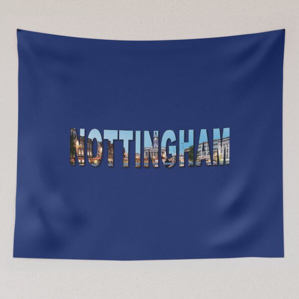 Item preview, Nottingham council house in text   designed and sold by TeeRexPrint.
