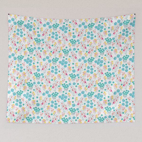 Item preview, Floral ditsy daisy seamless pattern in millefleurs and liberty style. designed and sold by Olga Matskevich.