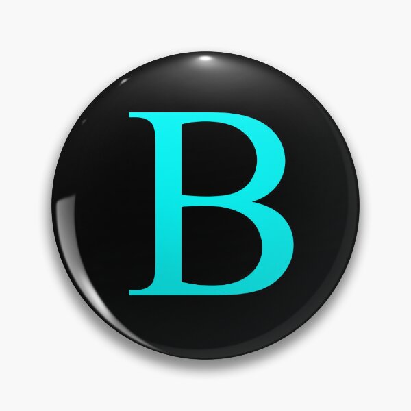 Item preview, The Letter B Cyan on Black 5748 designed and sold by Art in My Loft.