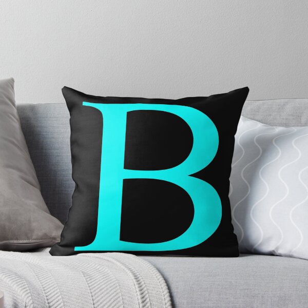 Item preview, The Letter B Cyan on Black 5748 designed and sold by Art in My Loft.