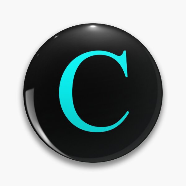 Item preview, The Letter C Cyan on Black 5748 designed and sold by Art in My Loft.