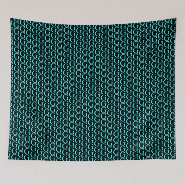 Item preview, The Letter G Cyan on Black 5748 designed and sold by Art in My Loft.