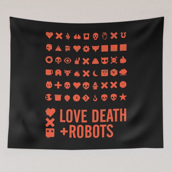 Item preview, love death robots -Red Paint All in designed and sold by Oscar123412.
