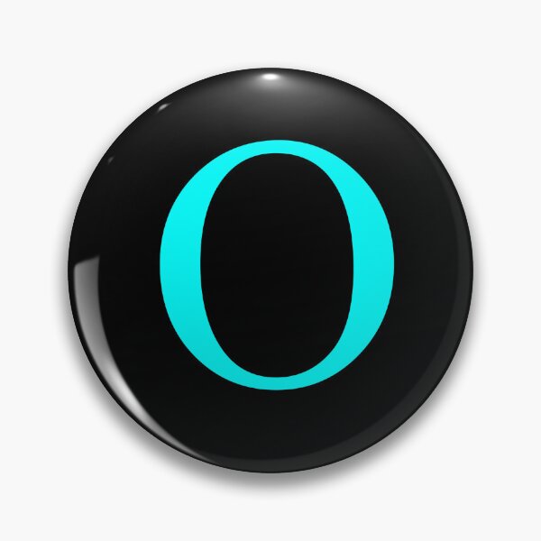 Item preview, The Letter O Cyan on Black 5748 designed and sold by Art in My Loft.