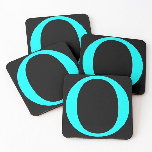 Item preview, The Letter O Cyan on Black 5748 designed and sold by Art in My Loft.