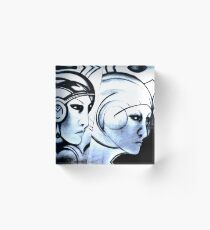 deco blue star,, Jacqueline Mcculloch Acrylic Block