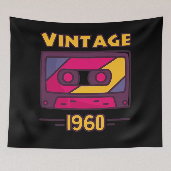 Item preview, 1960 Vintage Cassette 60th Birthday Gift Retro Style Ideas  designed and sold by KathrineSandnes.