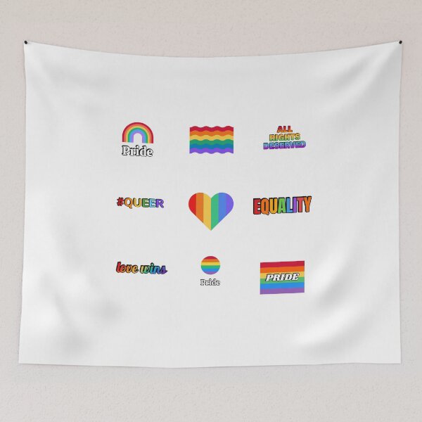 Item preview, Pride Bundle - sticker pack - collection of rainbow gay pride icons designed and sold by Inspirationmotivation.
