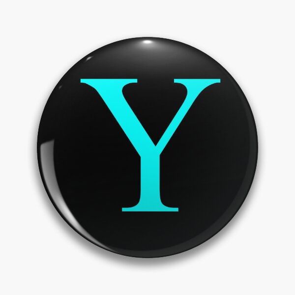 Item preview, The Letter Y Cyan on Black 5748 designed and sold by Art in My Loft.